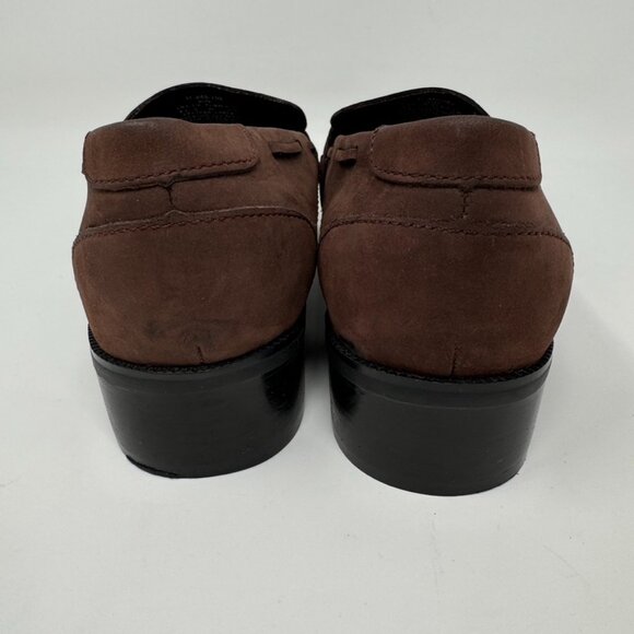 Roper Womens Brown Leather Silver Concho Accent Slip on Loafer Size 8.5 - Picture 4 of 13